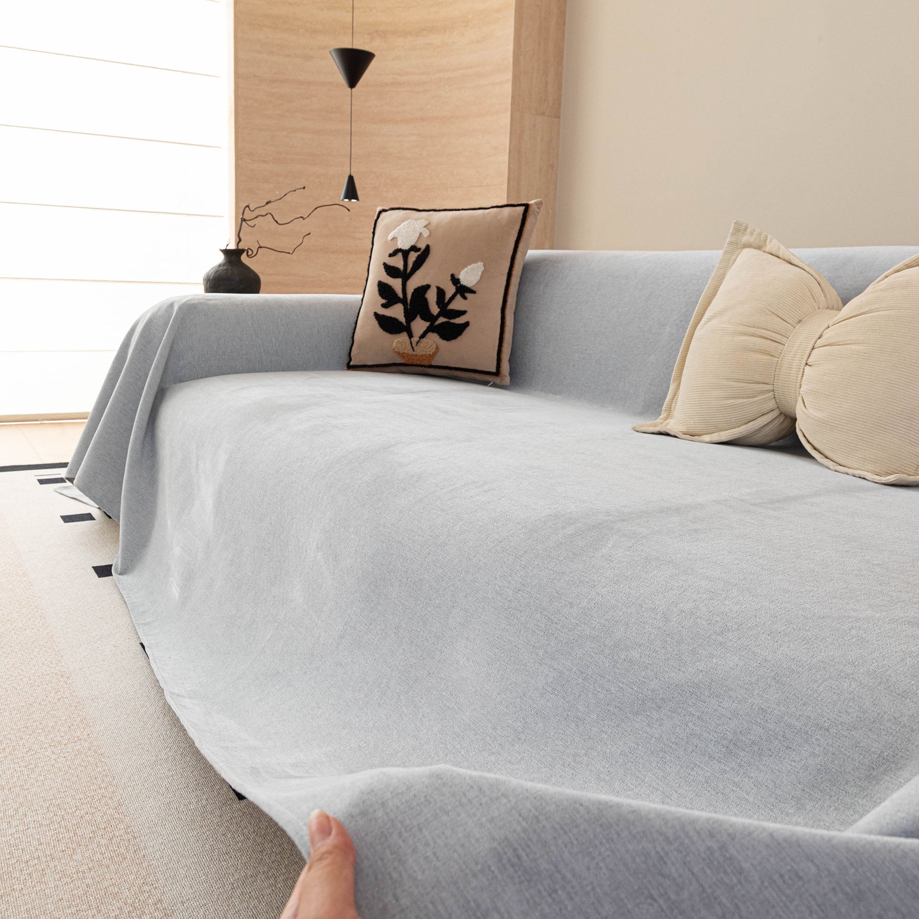 Luxury Pet Friendly Couch Cover, Non-Slip Furniture Protector Blanket for Pets, Kids