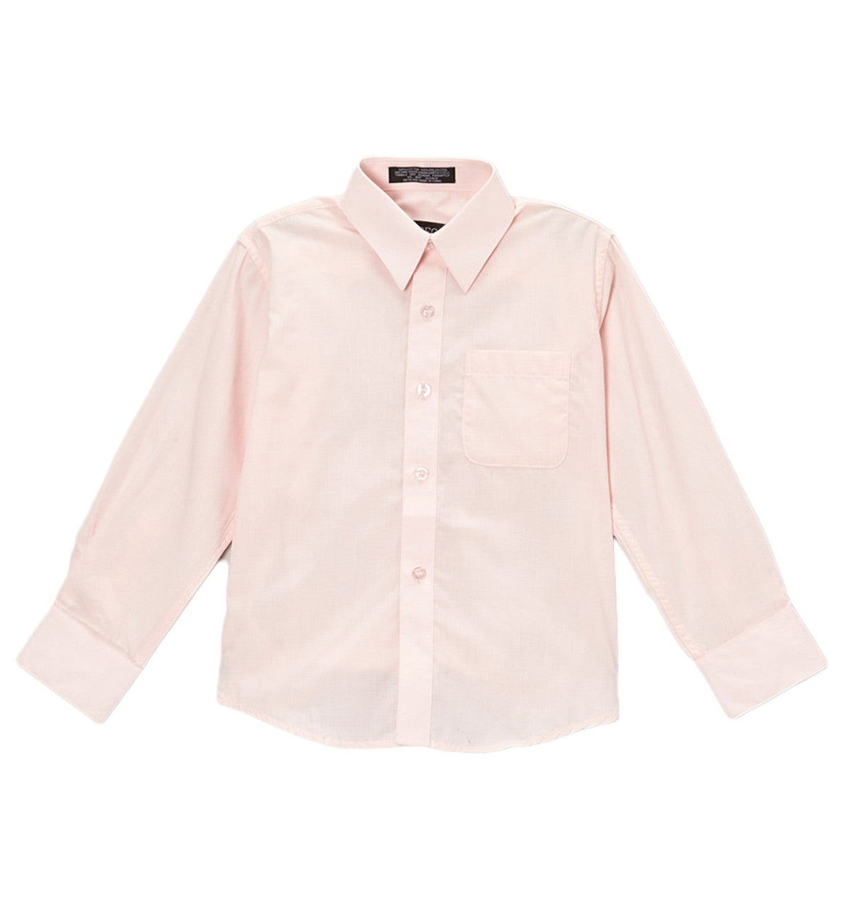 Boys Light Pink Dress Shirt - Kids Formal Shirt with Spread Collar, Sizes 4-20 | Ferrecci