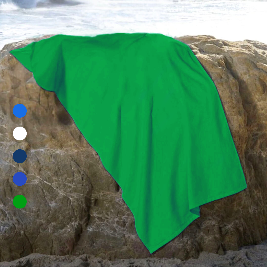 Platinum Collection Beach Towel: 100% Cotton Terry Velour