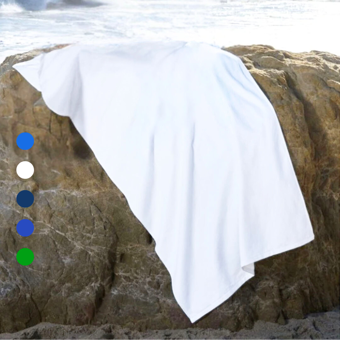 Platinum Collection Beach Towel: 100% Cotton Terry Velour
