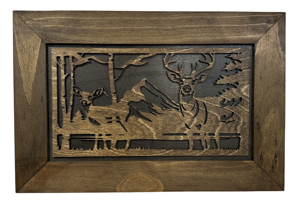 Stylish Buck & Doe Wall-Mounted Gun Cabinet – Elegant Lockable Storage for Your Home