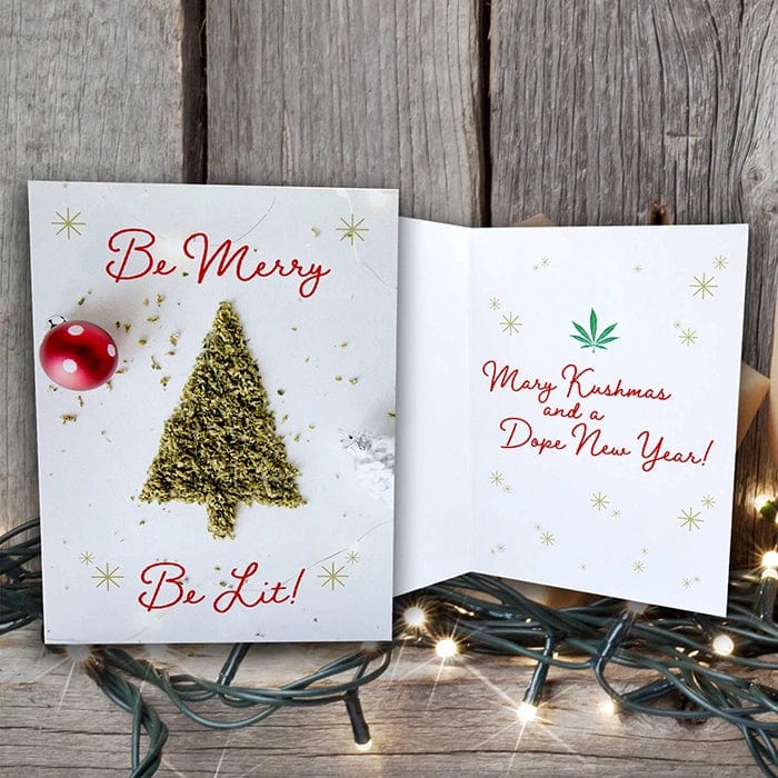 Be Merry Be Lit Merry Christmas & Happy New Year Greeting Cards (1, 10, 30, and 50pcs)