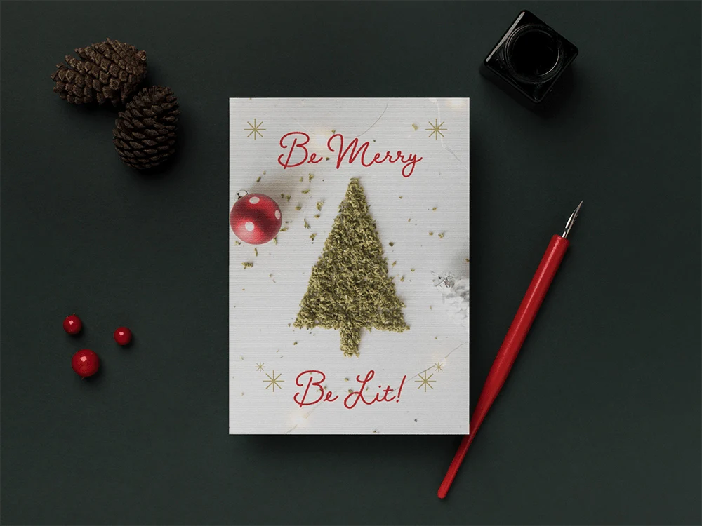 Be Merry Be Lit Merry Christmas & Happy New Year Greeting Cards (1, 10, 30, and 50pcs)