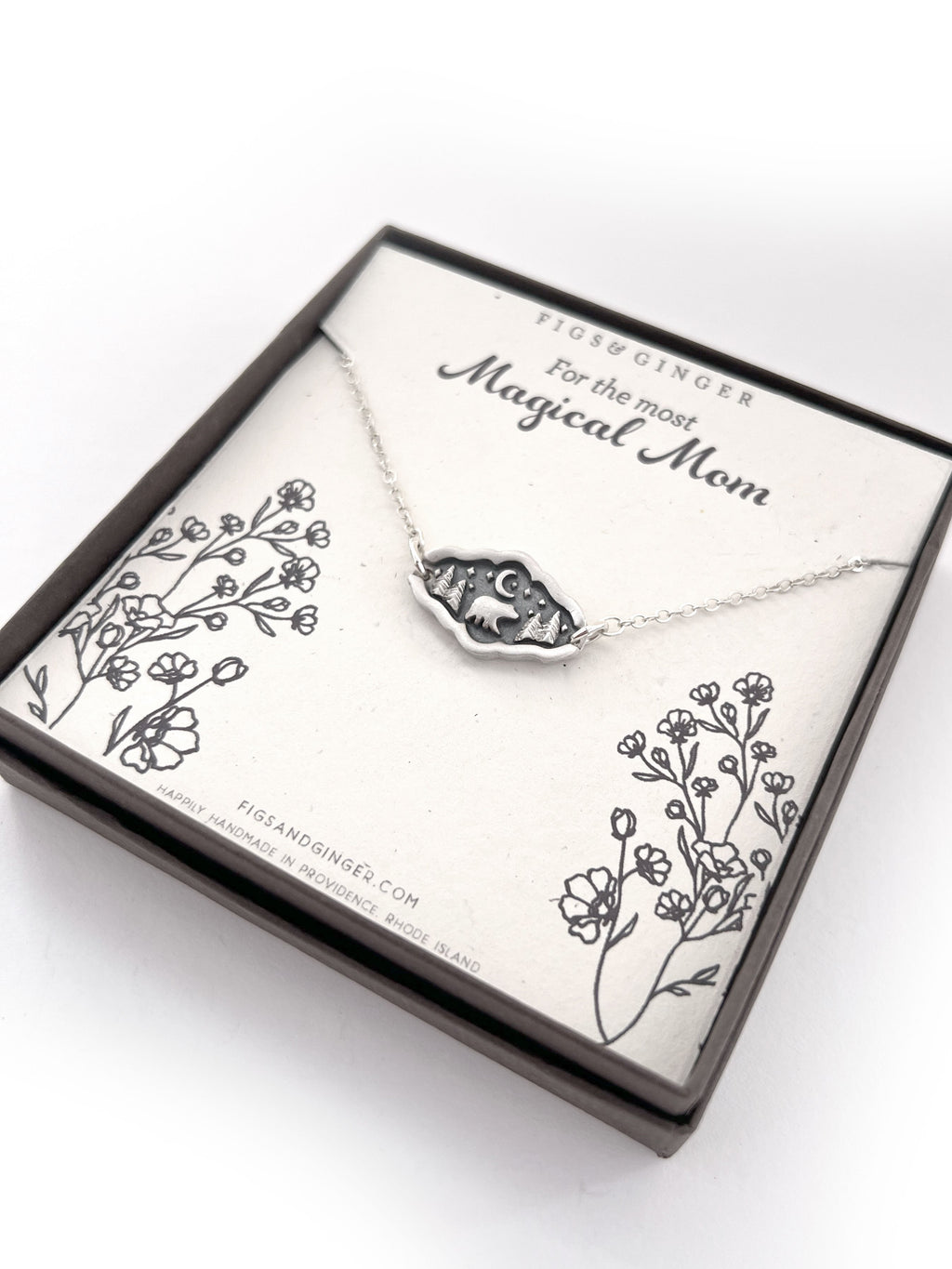Bear under the Forest Moon Necklace