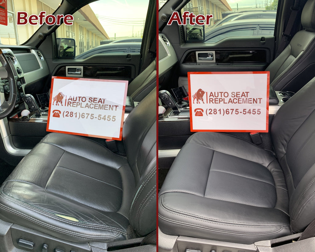 2009 - 2014 Ford F-150 PLATINUM EDITION Perforated Genuine Leather or Synthetic Leather Seat Covers