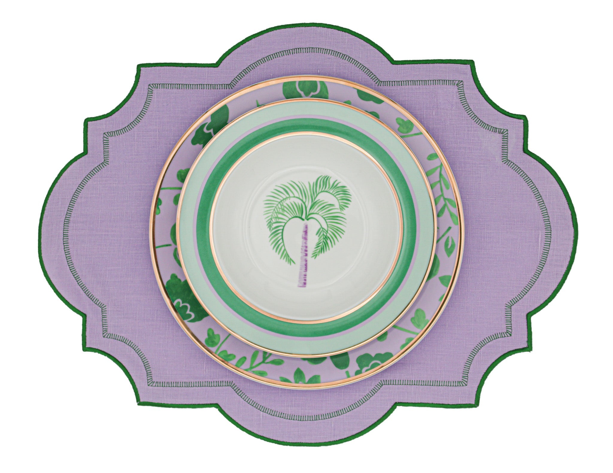 Bernadette Palm Soup Bowl - Set of 4 (+1 Bonus Bowl)