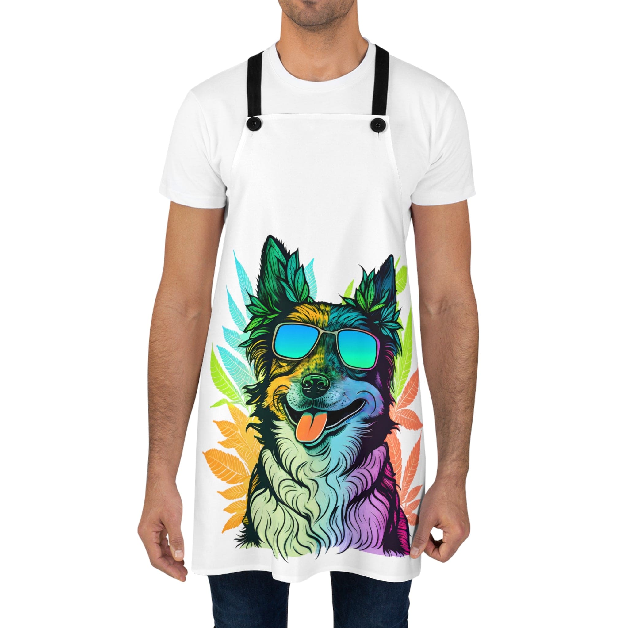 Cool Marijuana Border Collie Weed Apron