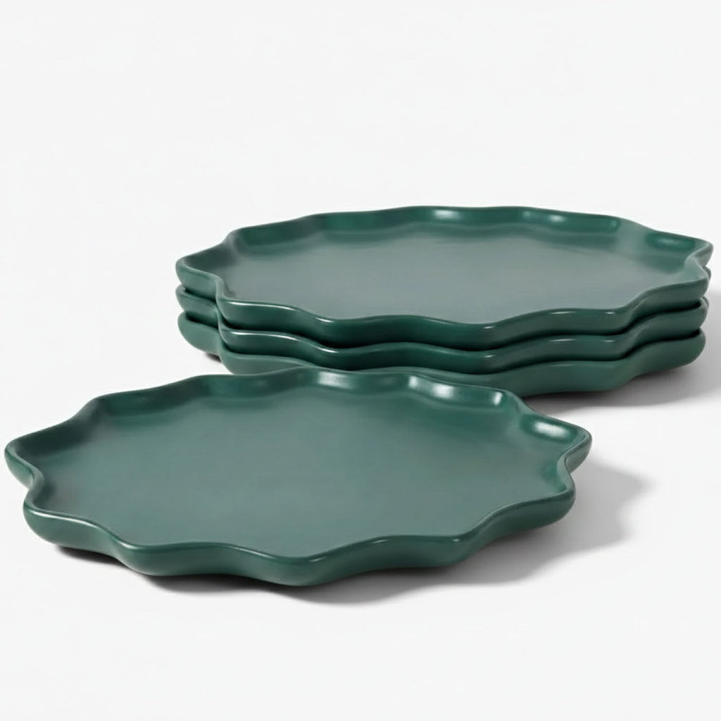 BosilunLife Bring Nature Inside Dinner Plate Recycled Eco-Clay 4-pcs set