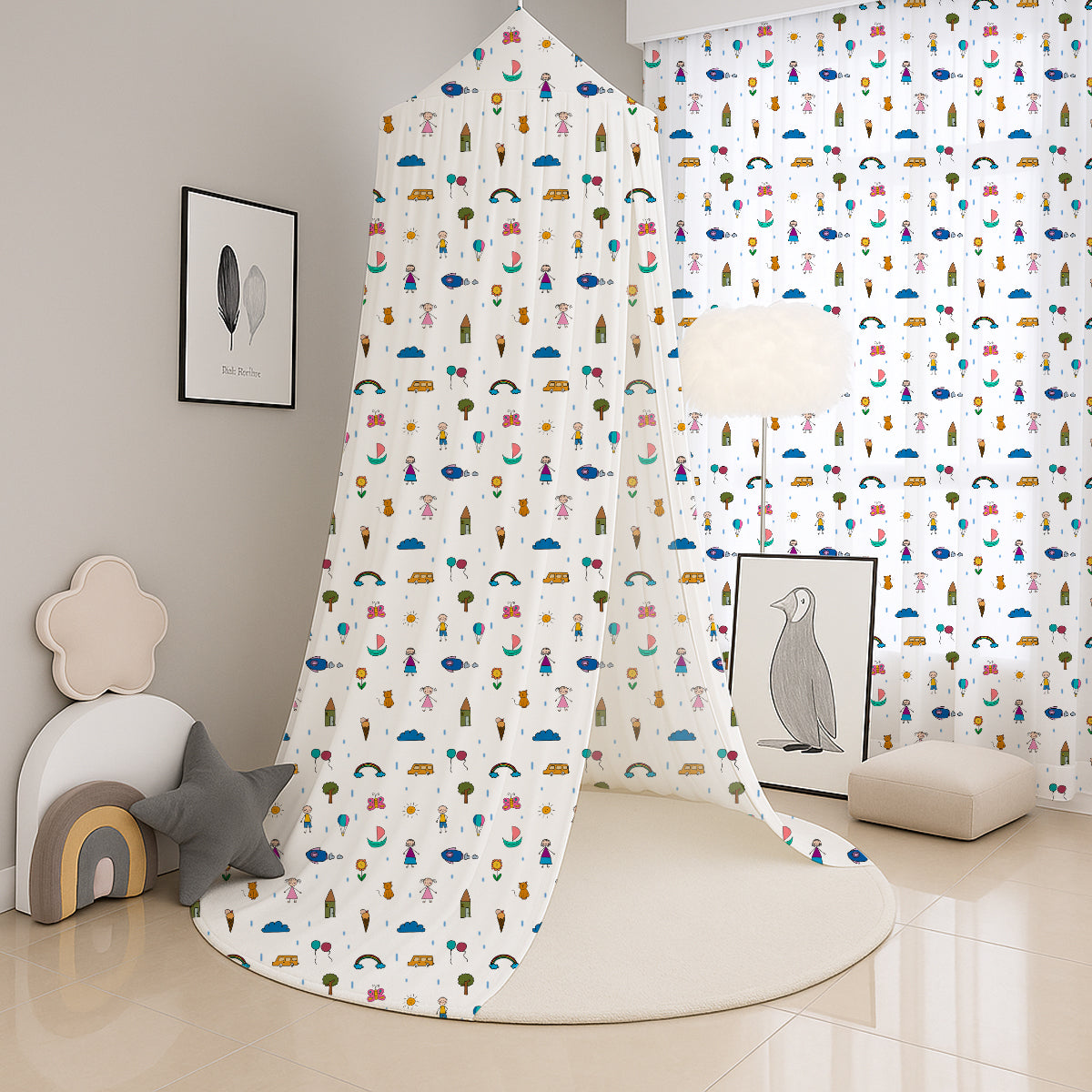 Boy & Girl Kids Printed Canopy