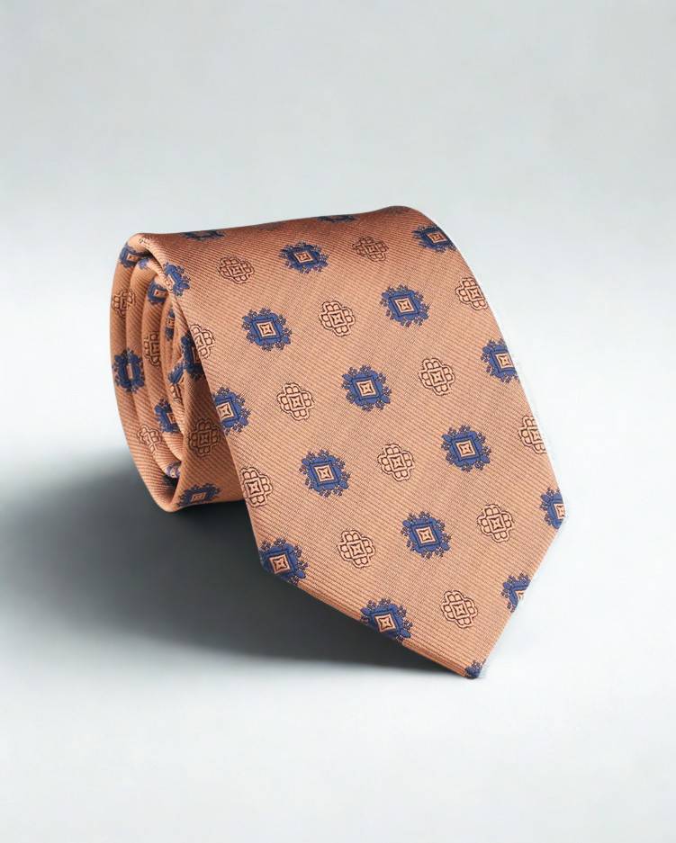 Bronze Floral 3.2" Silk Tie