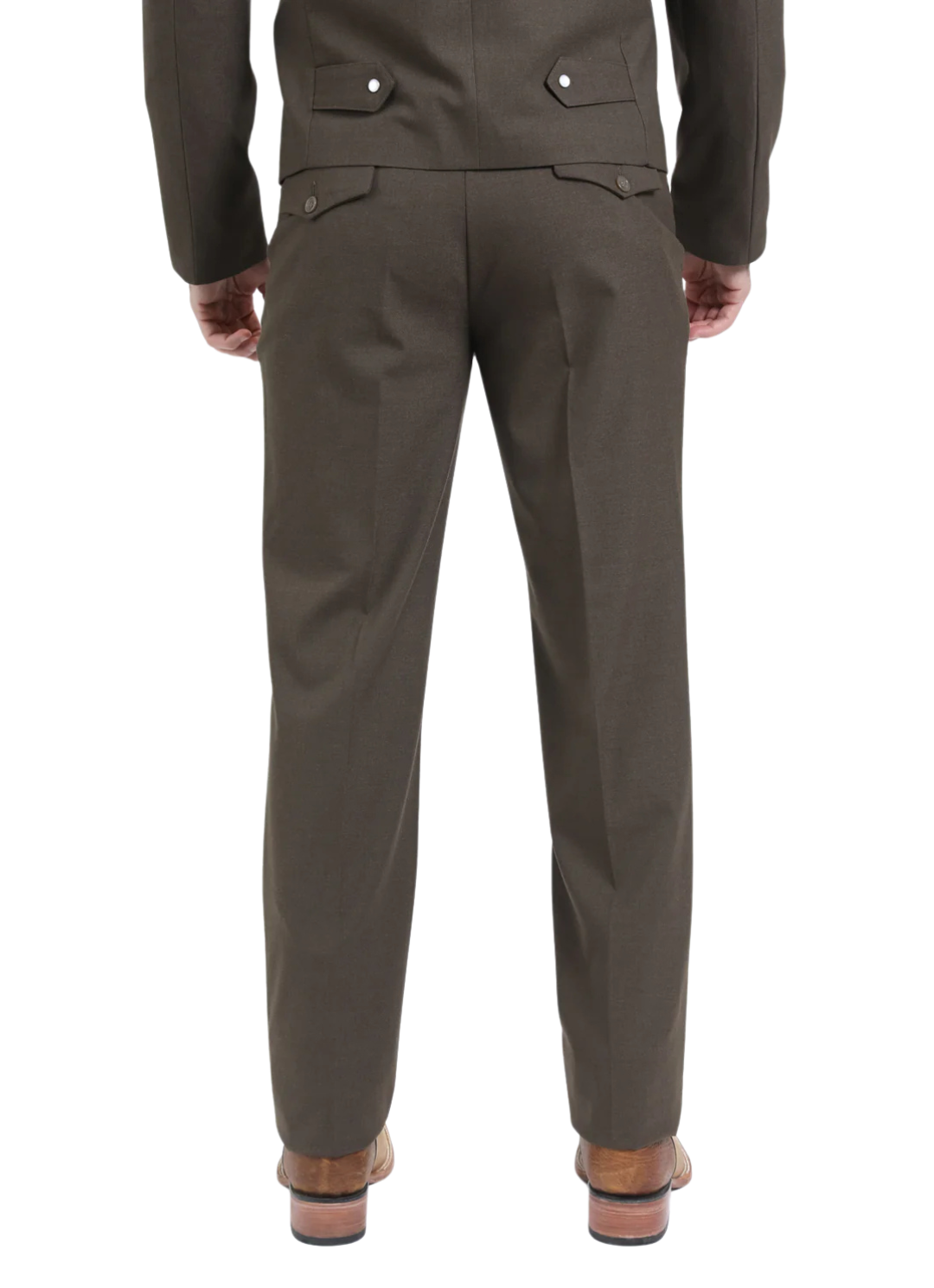Men's Brown Western Suit 2-Piece - Cowboy Suit with Western Yoke & Pearl Snaps