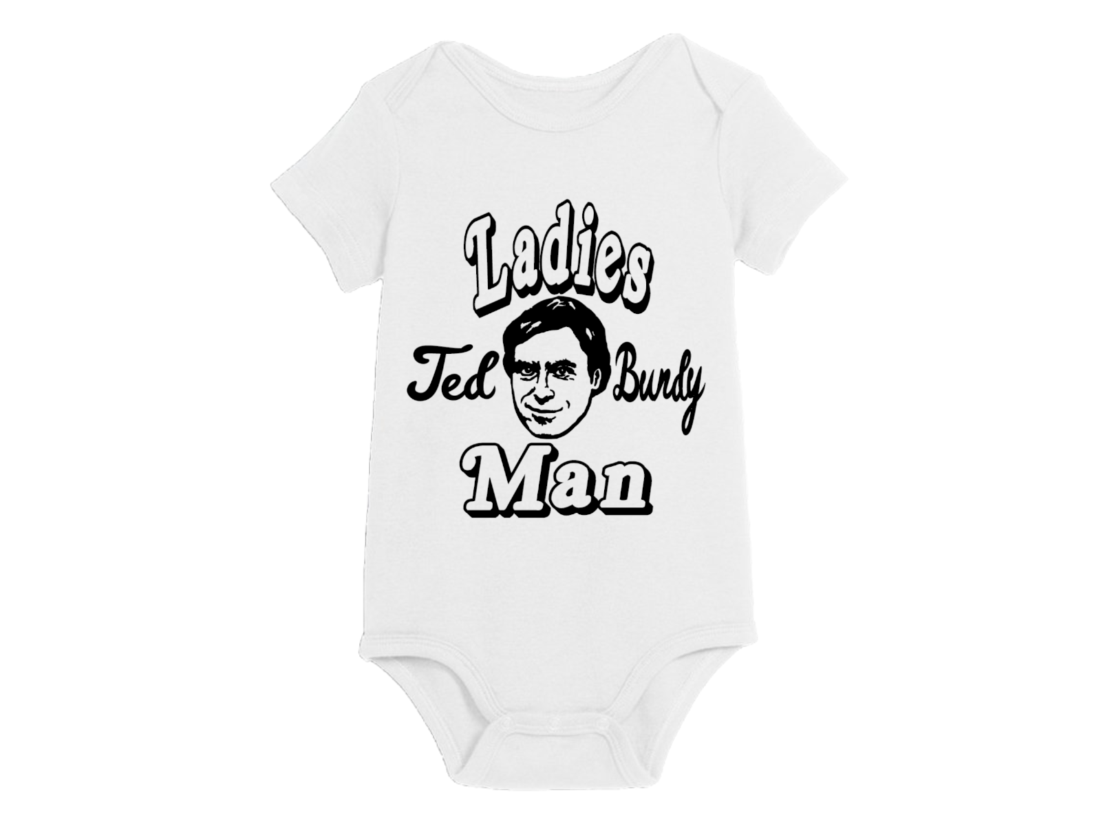 Ted Bundy Ladies Man Zodiac True Crime Childrens Bodysuit Newborn 24 Months Horror Halloween