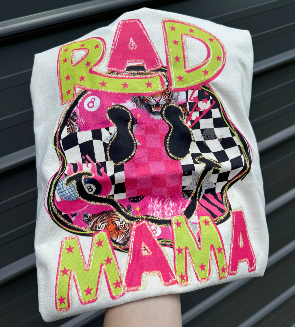 RAD MOM neon face tee or sweatshirt