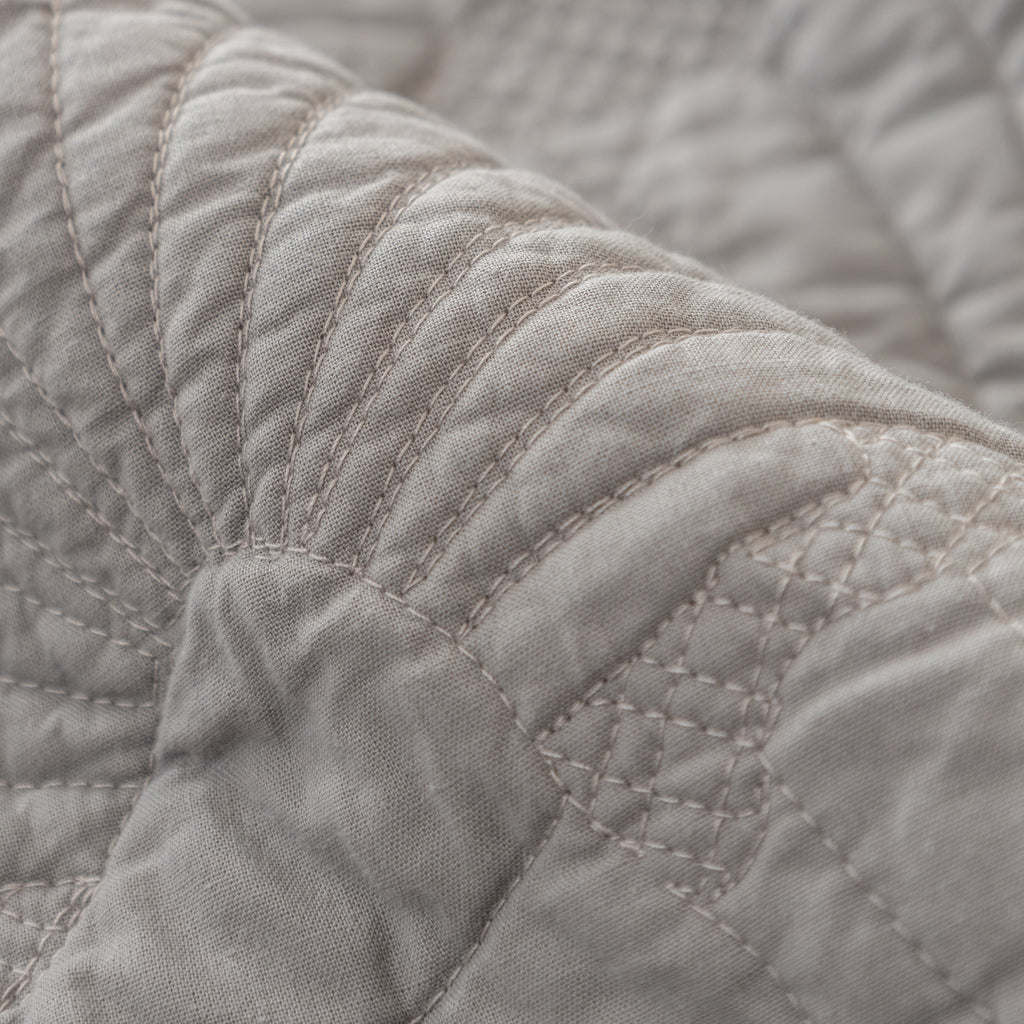 Embossed Leaf Cotton Quilted Sofa Cover Non-Slip Couch Protector with Thick Padding
