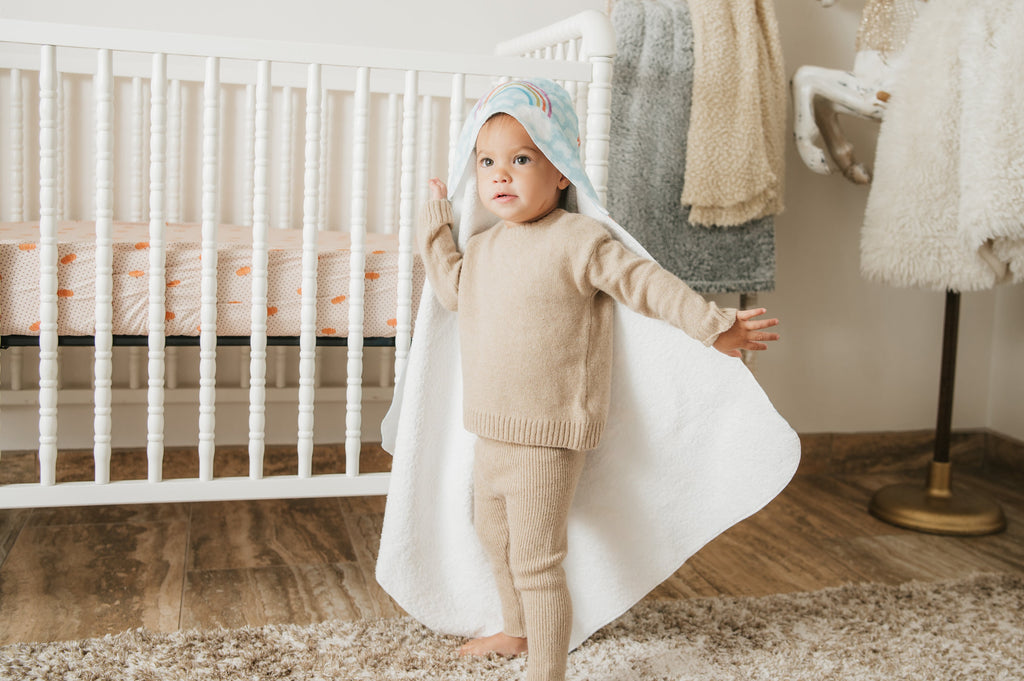 Rainbow Hooded Baby Towel