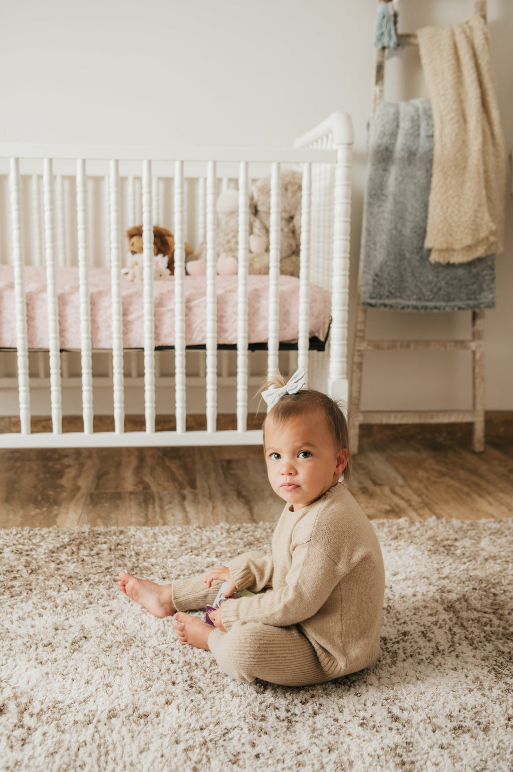 Organic Cotton Jersey Crib Sheet in Butterfly Dreamscape