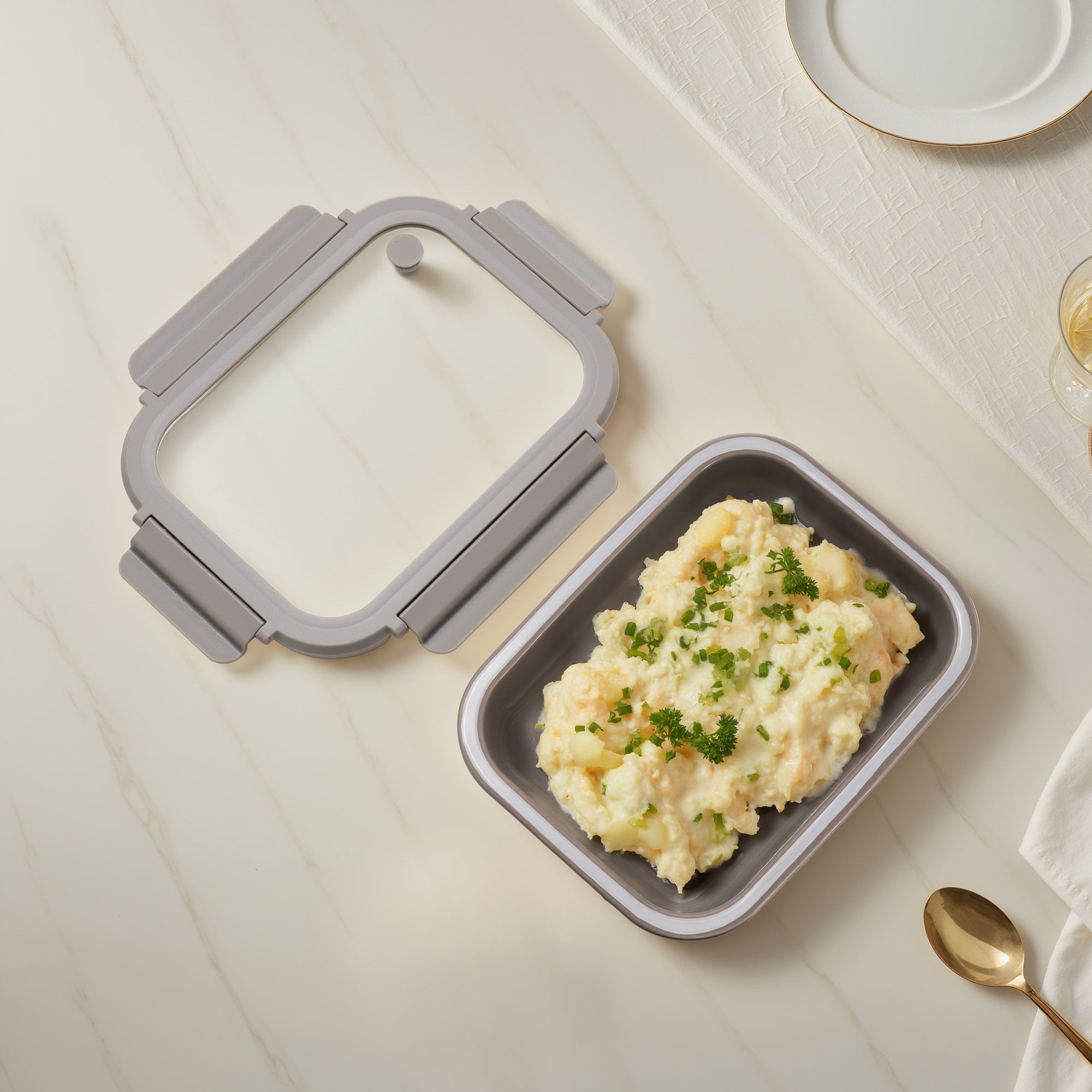 Stoneware Container - Mineral Gray