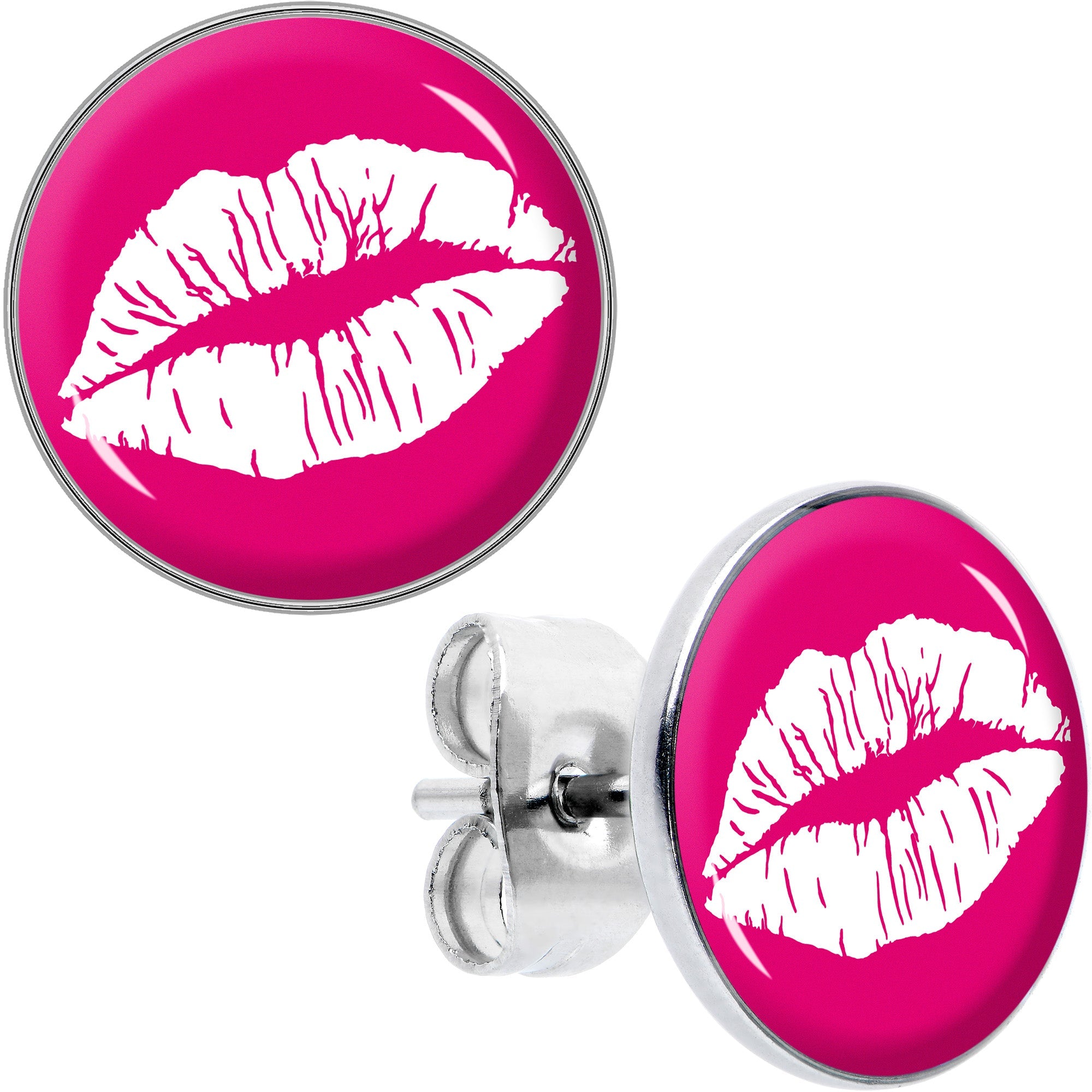 Red Hot Lips Stud Earrings by Onyx O