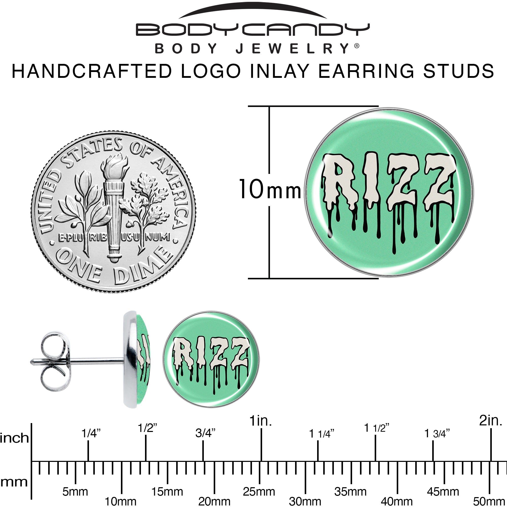 RIZZ Stud Earrings by Onyx O