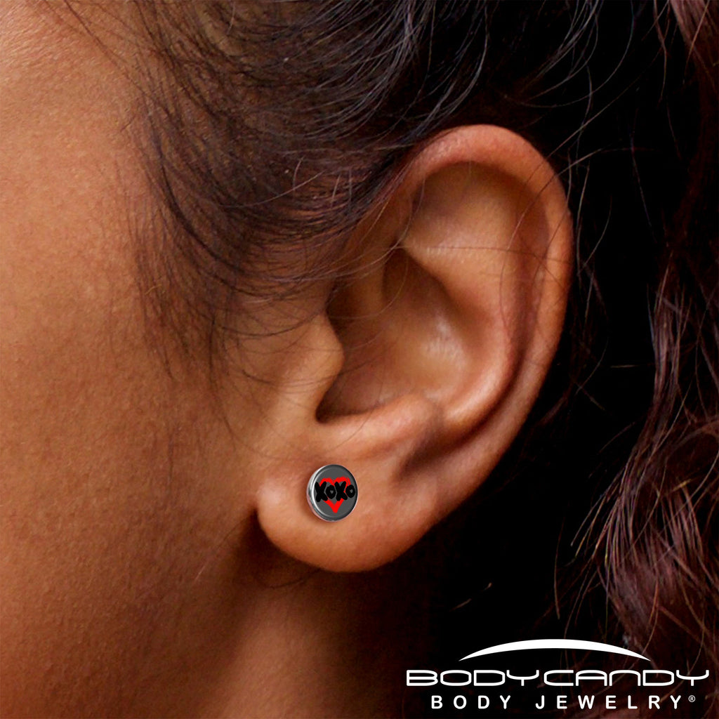 XOXO Heart Stud Earrings by Onyx O
