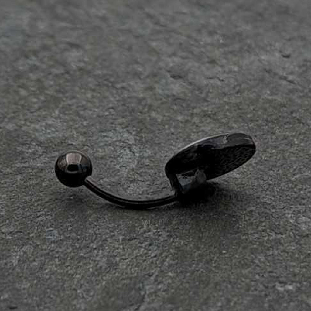 Black Glow in the Dark Radioactive Belly Ring by Onyx O