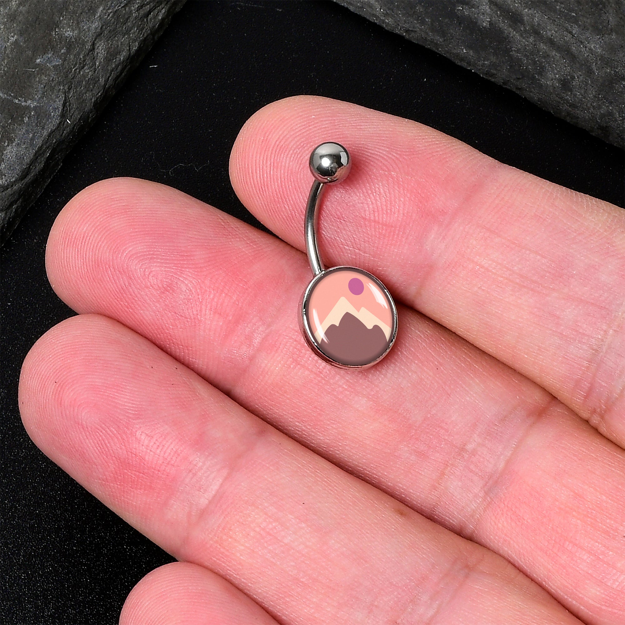 Mountain Sunrise Belly Ring by Onyx O