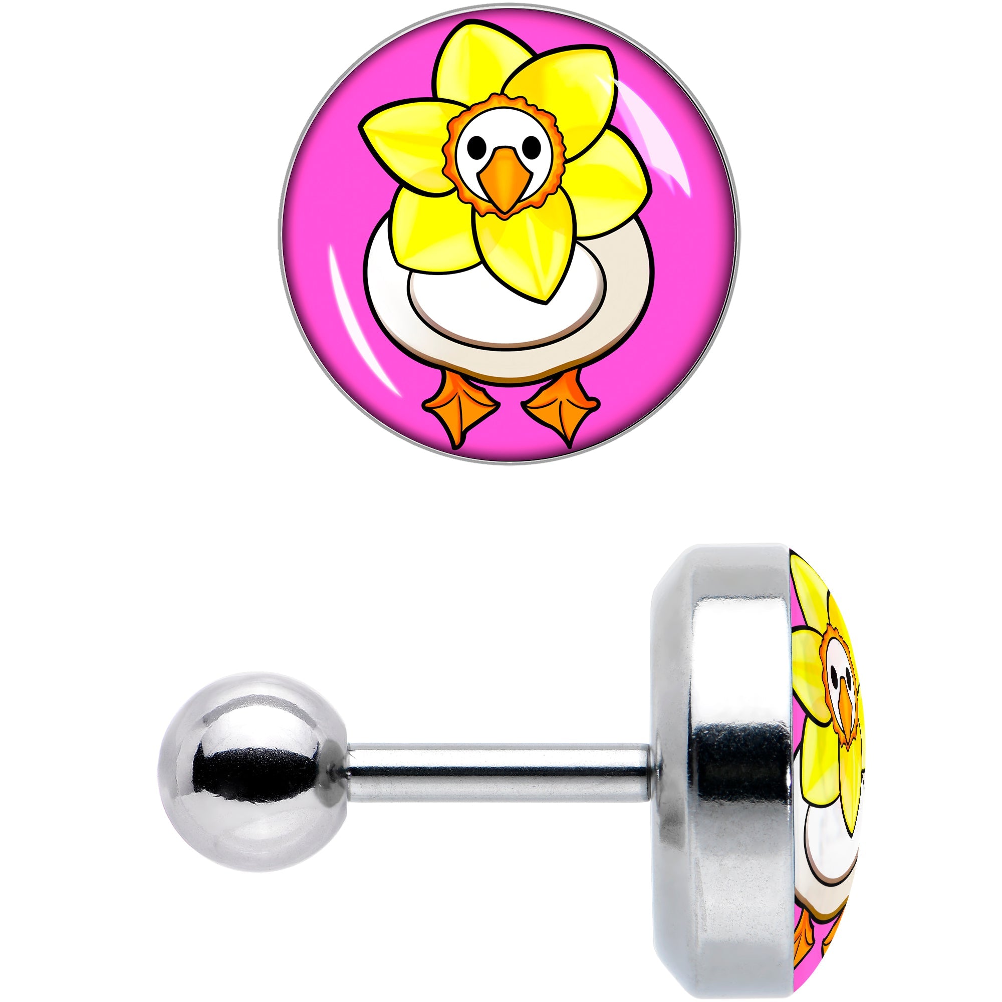 16G 1/4 Daffodil Duck Cartilage Tragus Earring by Onyx O