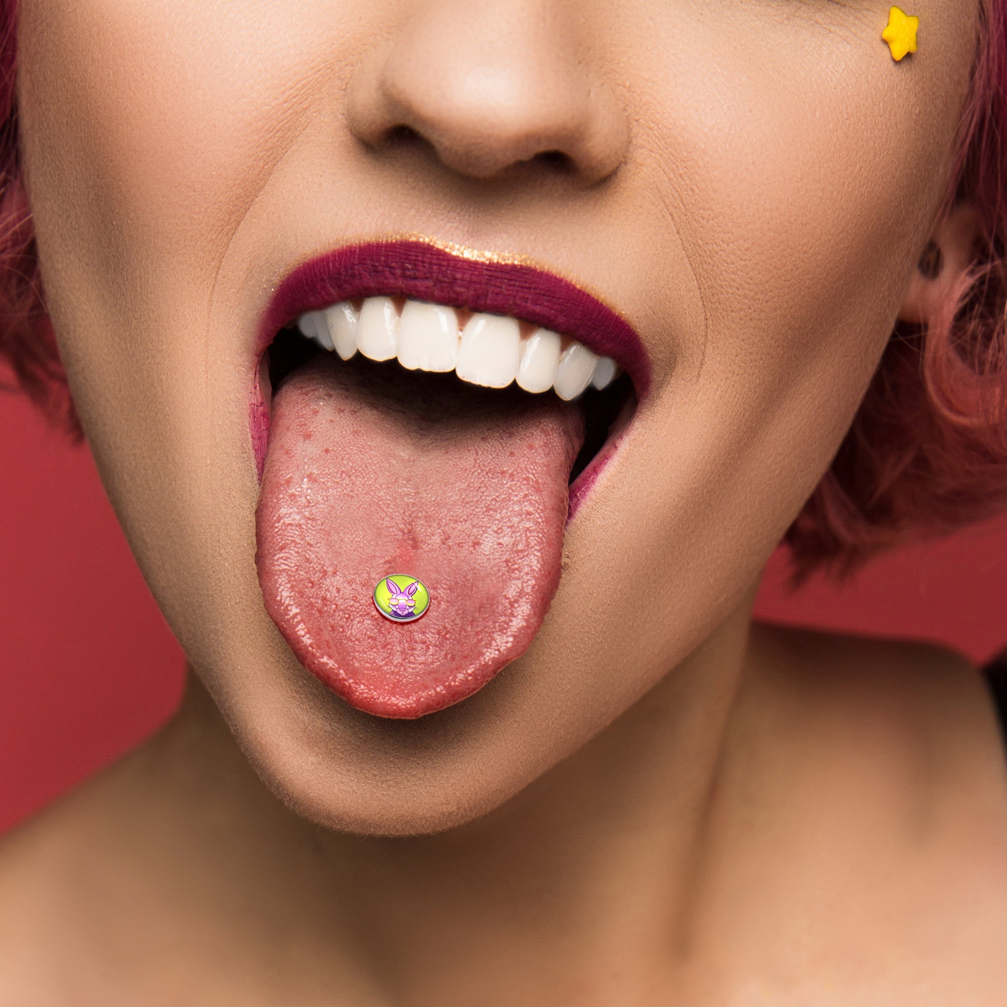 Cool Shades Bunny Barbell Tongue Ring by Onyx O
