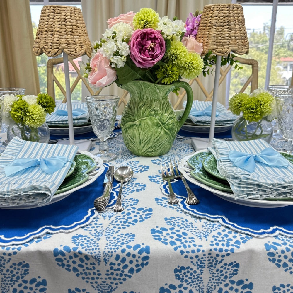 Blue: Satin Bow Napkin Ties - (Set of 4)
