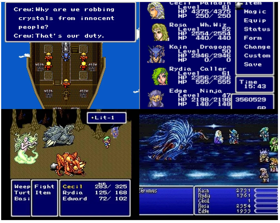 Final Fantasy 4 SNES Video Game Cartridge Super Nintendo 1991