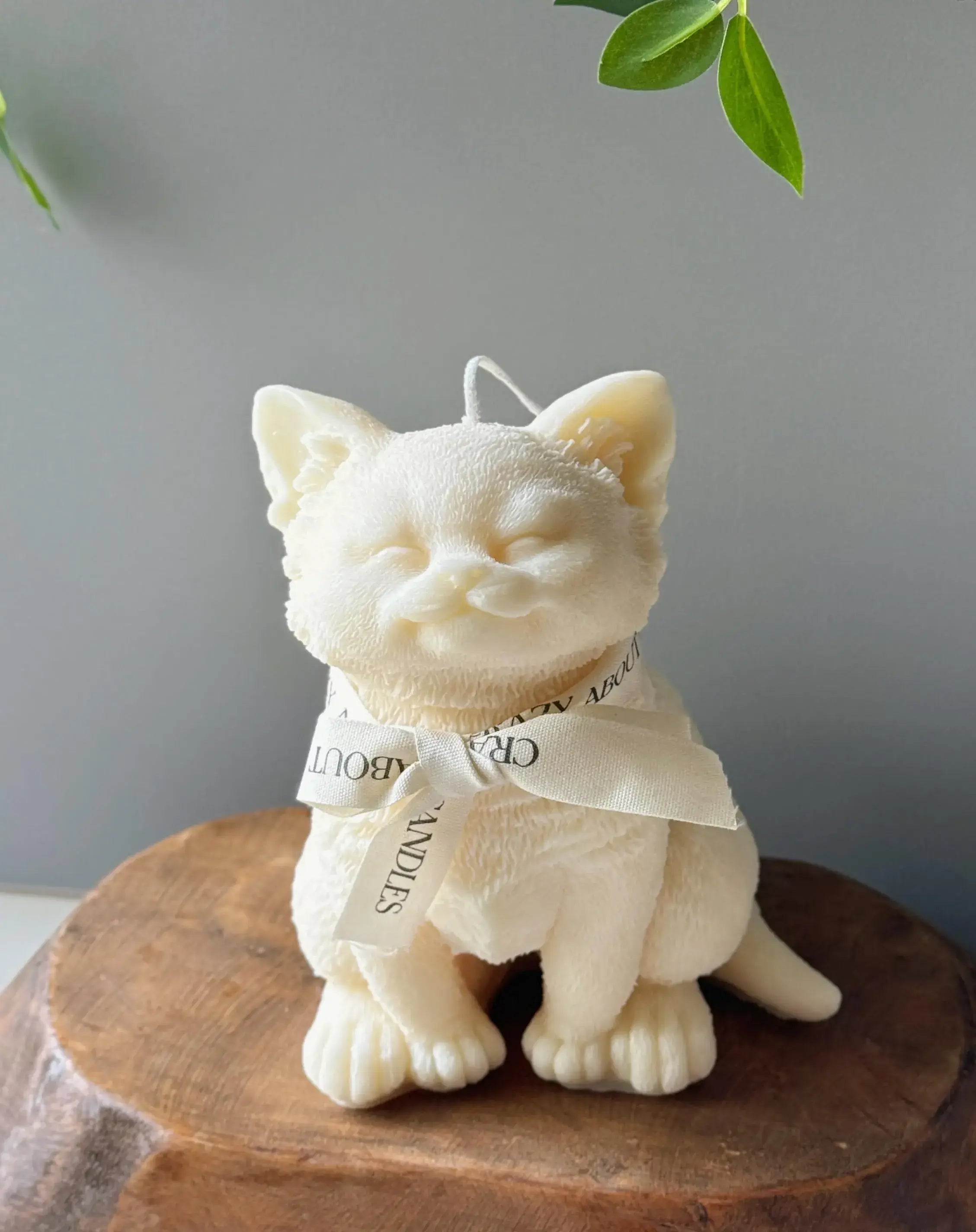 Large Cat Sculpture Candle - Unique Soy Wax Candle Gift Idea