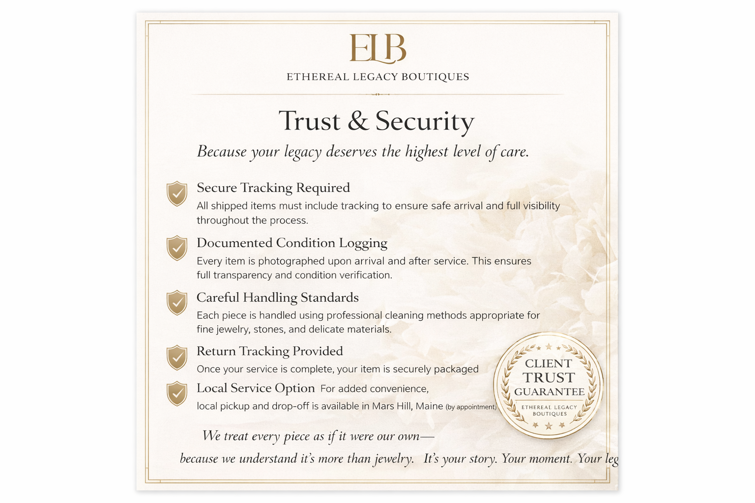 ELB Signature Cleaning & Inspection Service