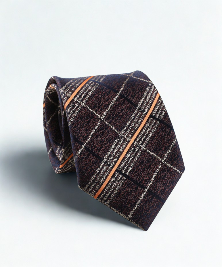 Chestnut Plaid 3.2" Silk Tie