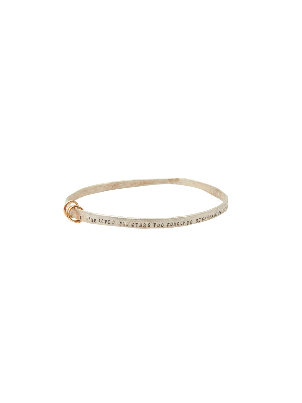 Chocolate & Steel Three Ring Bangles "Loved the Stars"