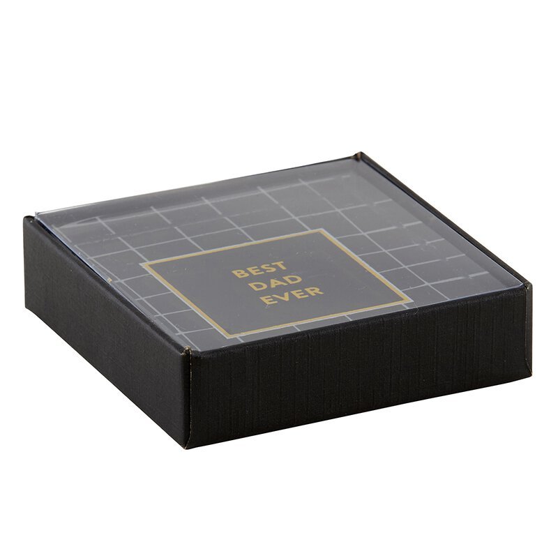 Classic Dad Gift! Best Dad Ever 3"x3" Paperweight in Gift Box