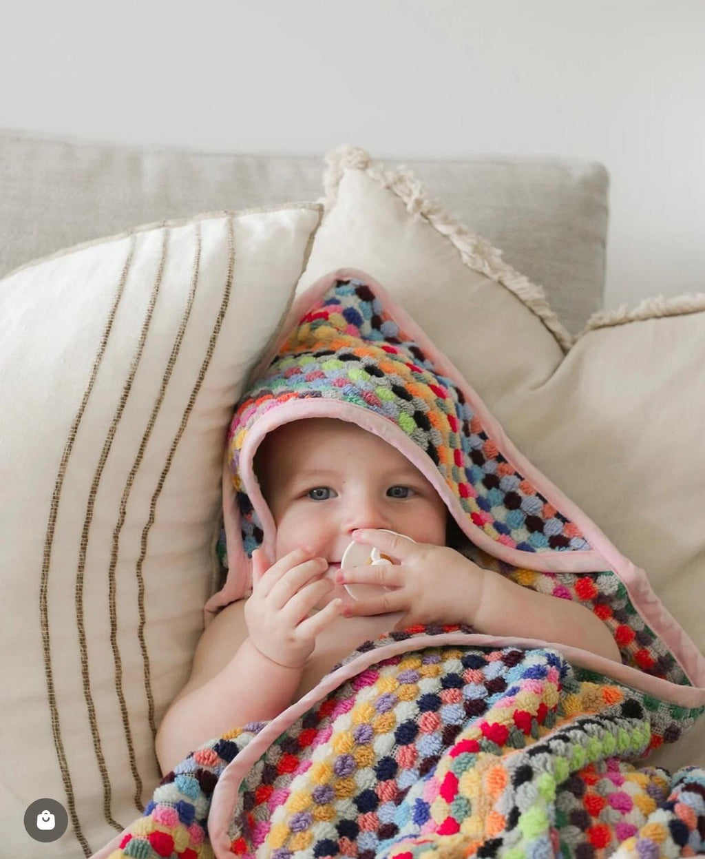 Pom Pom Baby Swaddle Blanket