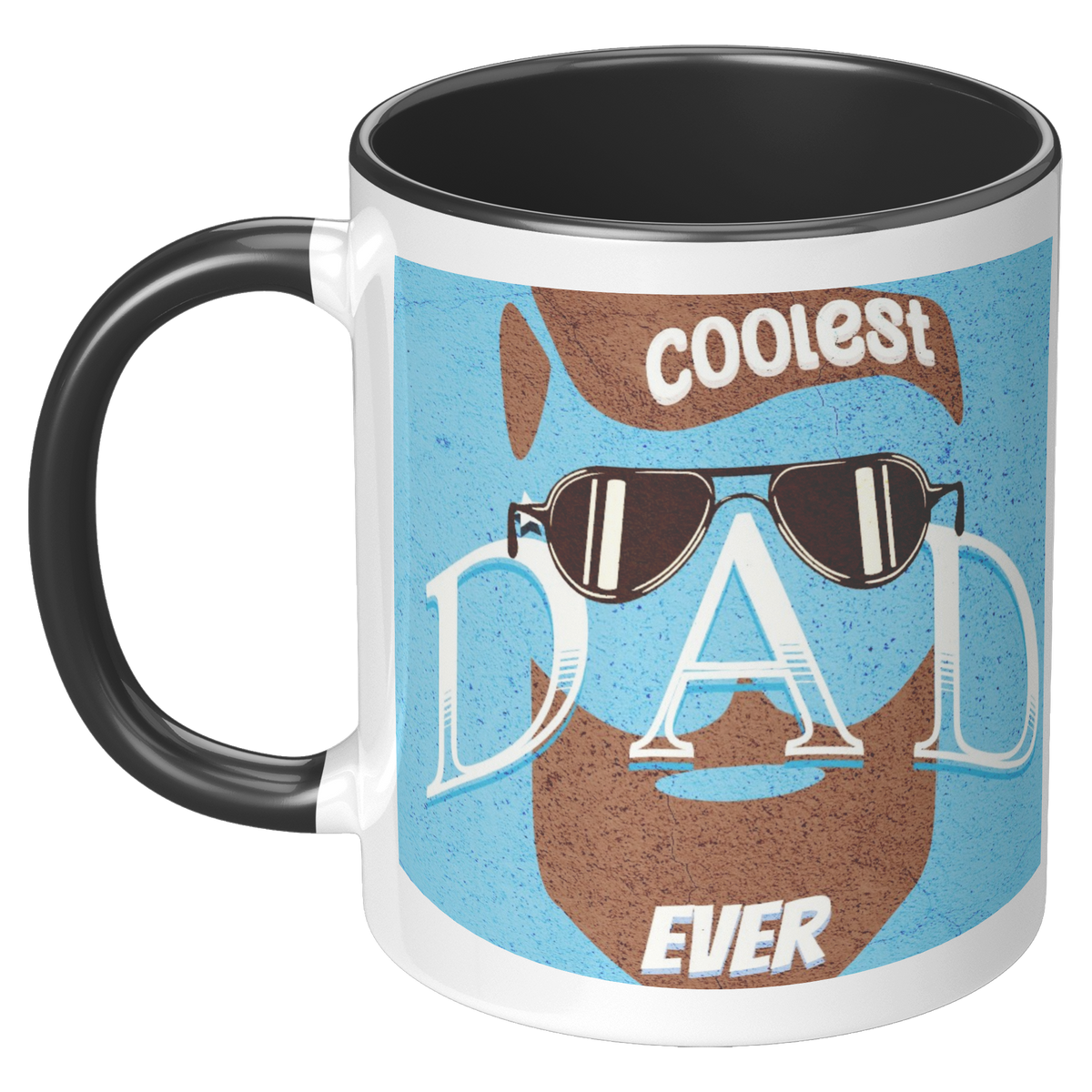 Coolest Dad Ever with Sunglasses and Beard 11oz Mug