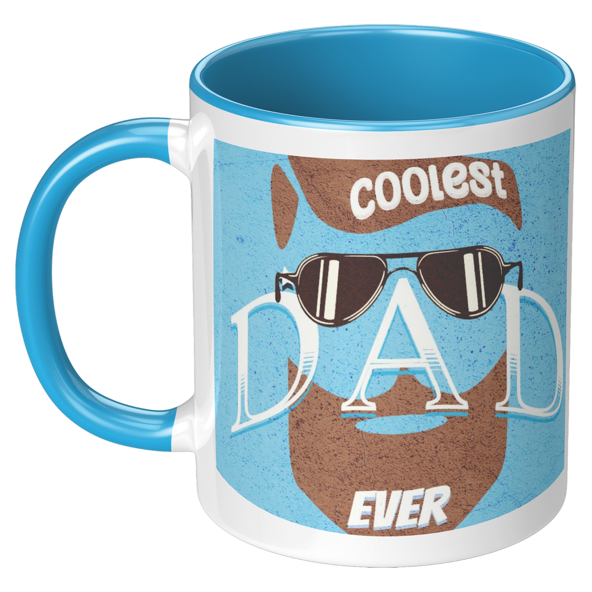 Coolest Dad Ever with Sunglasses and Beard 11oz Mug