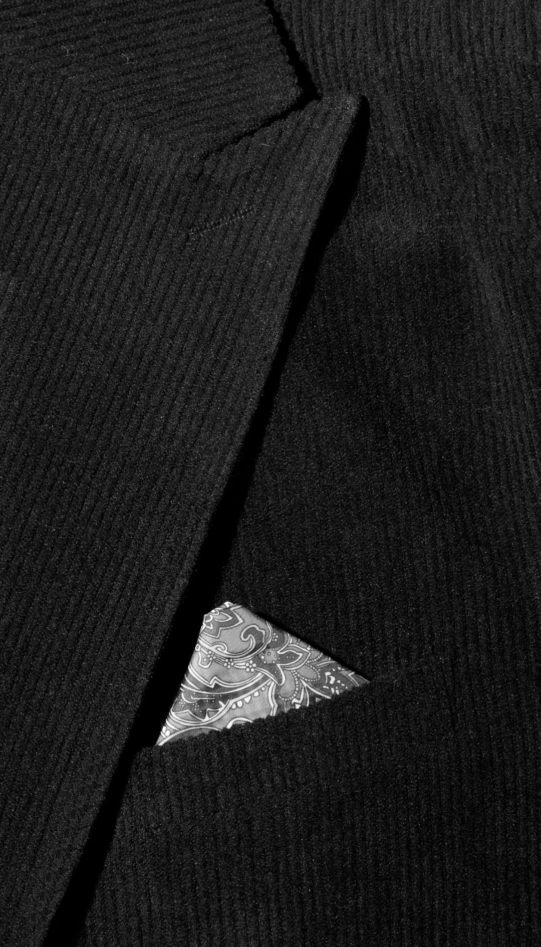 Ferrecci Men's Cordell Black Cotton Corduroy Suit – 2 Piece Notch Lapel