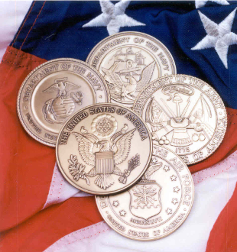 Coast Guard Service Medallion, Brass Coast Guard Medallion