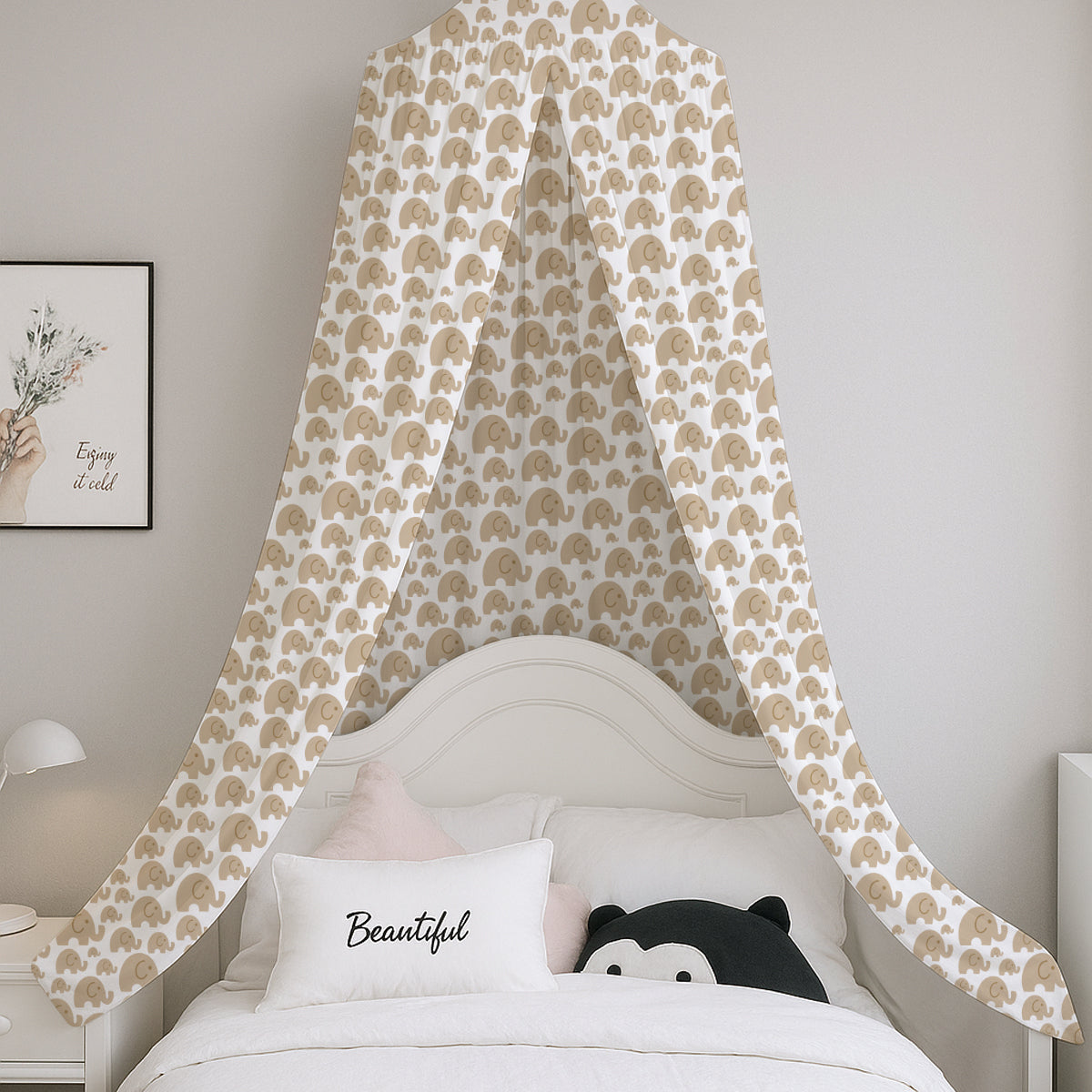 Cute Elephant Printed Canopy