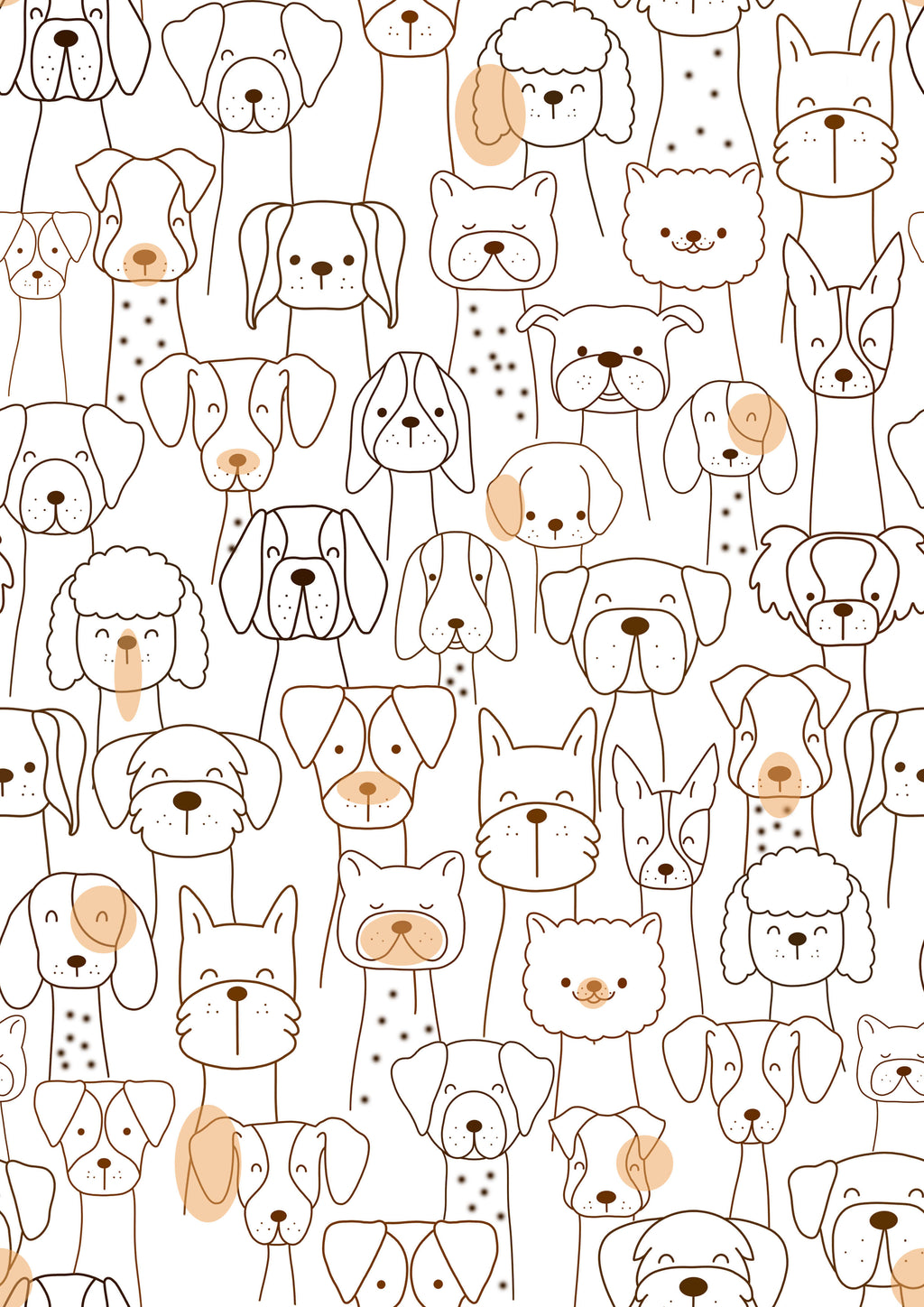 Cute Dogs Printed Canopy