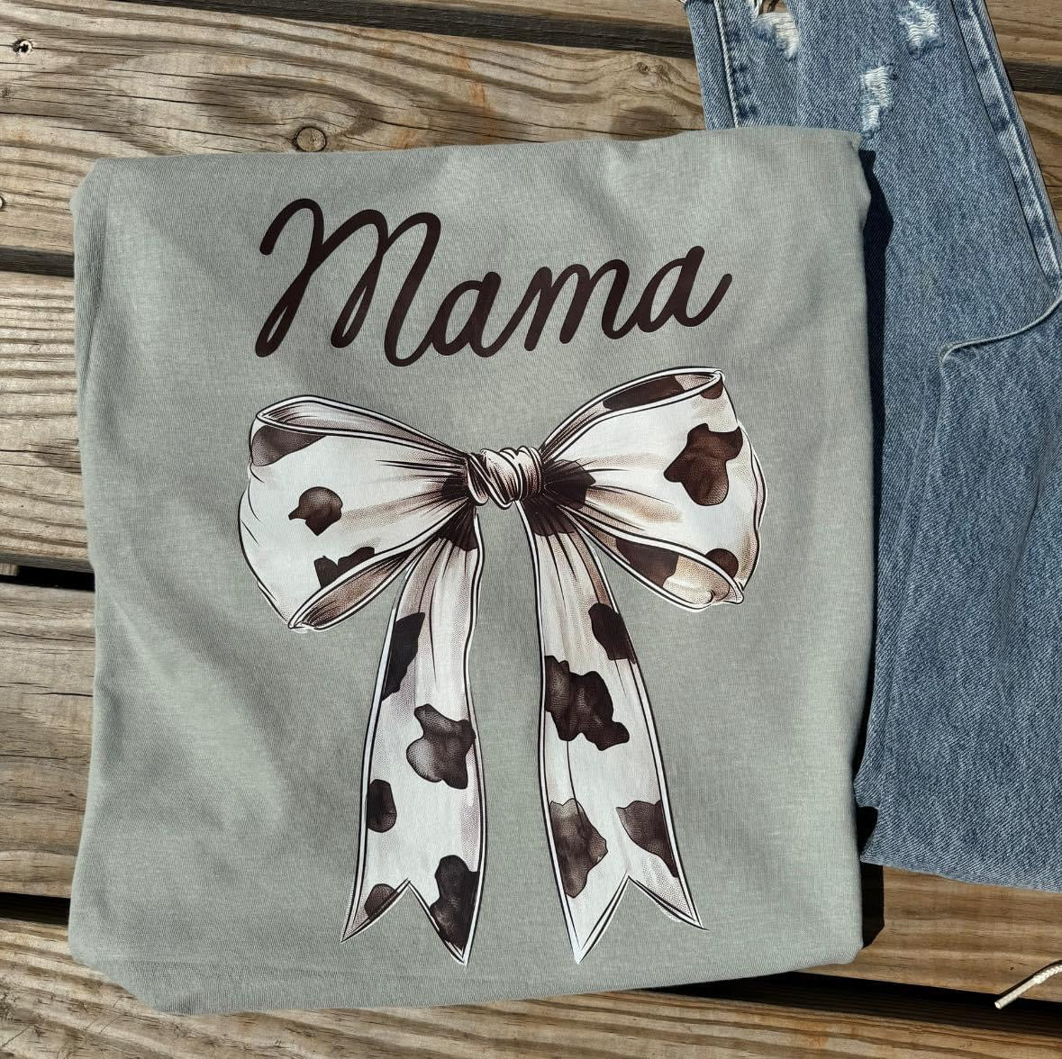 Mama Cow Bow Graphic Tee