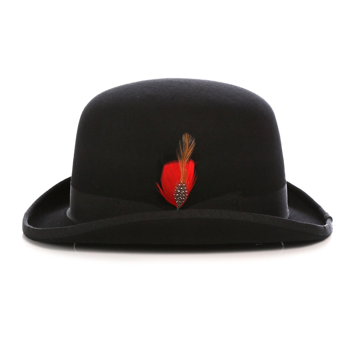 Ferrecci Premium Wool Black Derby Bowler Hat