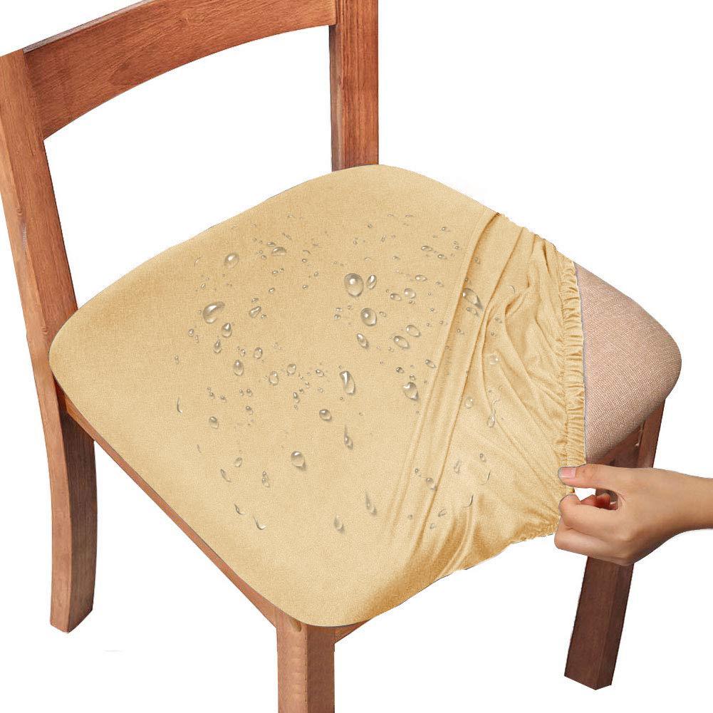 Water-Repellent Dining Room Chair Cover Spandex Elastic Removable Seat Covers