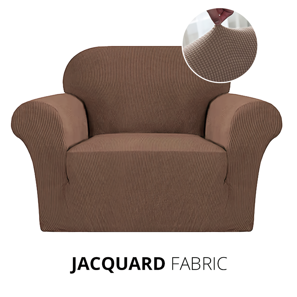KAS Armchair Cover 4-Styles Elastic Sofa Cover Couch Covers for Living Room Stretchable Slipcover for Chairs - 1 Seater Chair Slip Cover