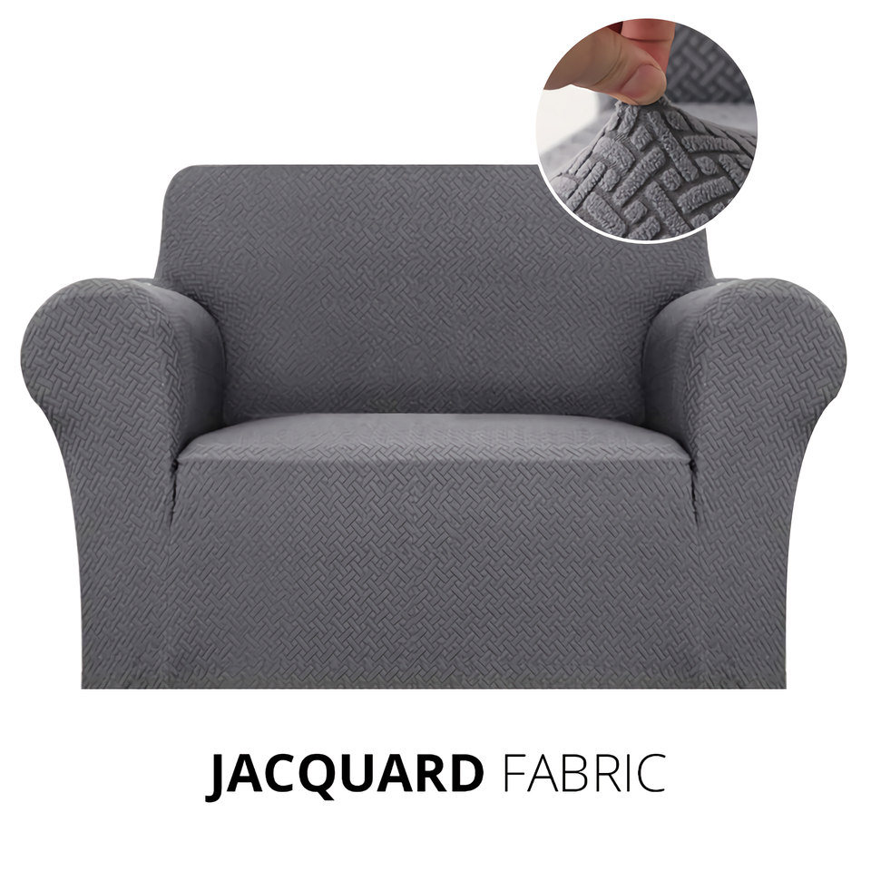 KAS Armchair Cover 4-Styles Elastic Sofa Cover Couch Covers for Living Room Stretchable Slipcover for Chairs - 1 Seater Chair Slip Cover