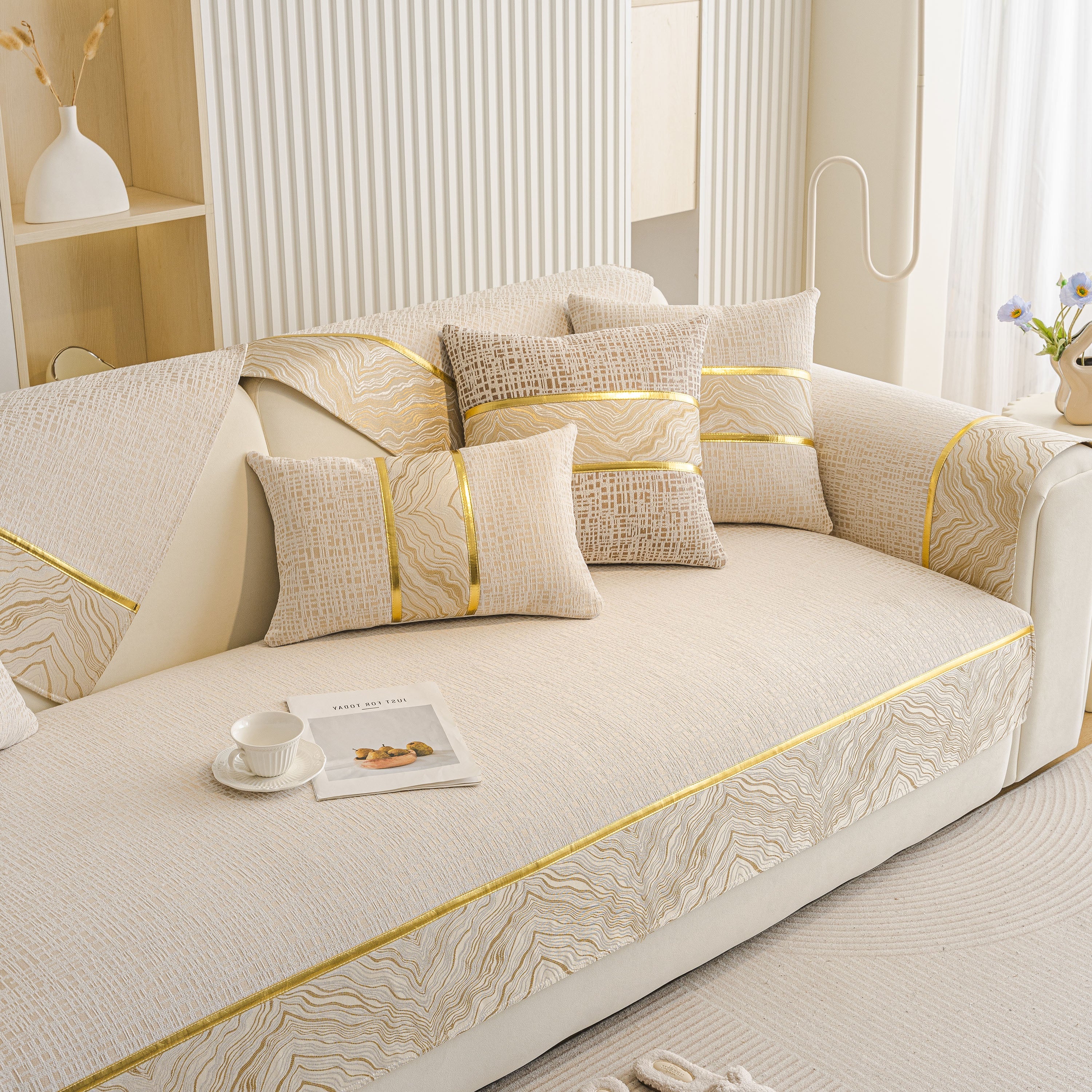 Modern Non-Slip Couch Slipcover, Soft, Durable & Washable Furniture Protector