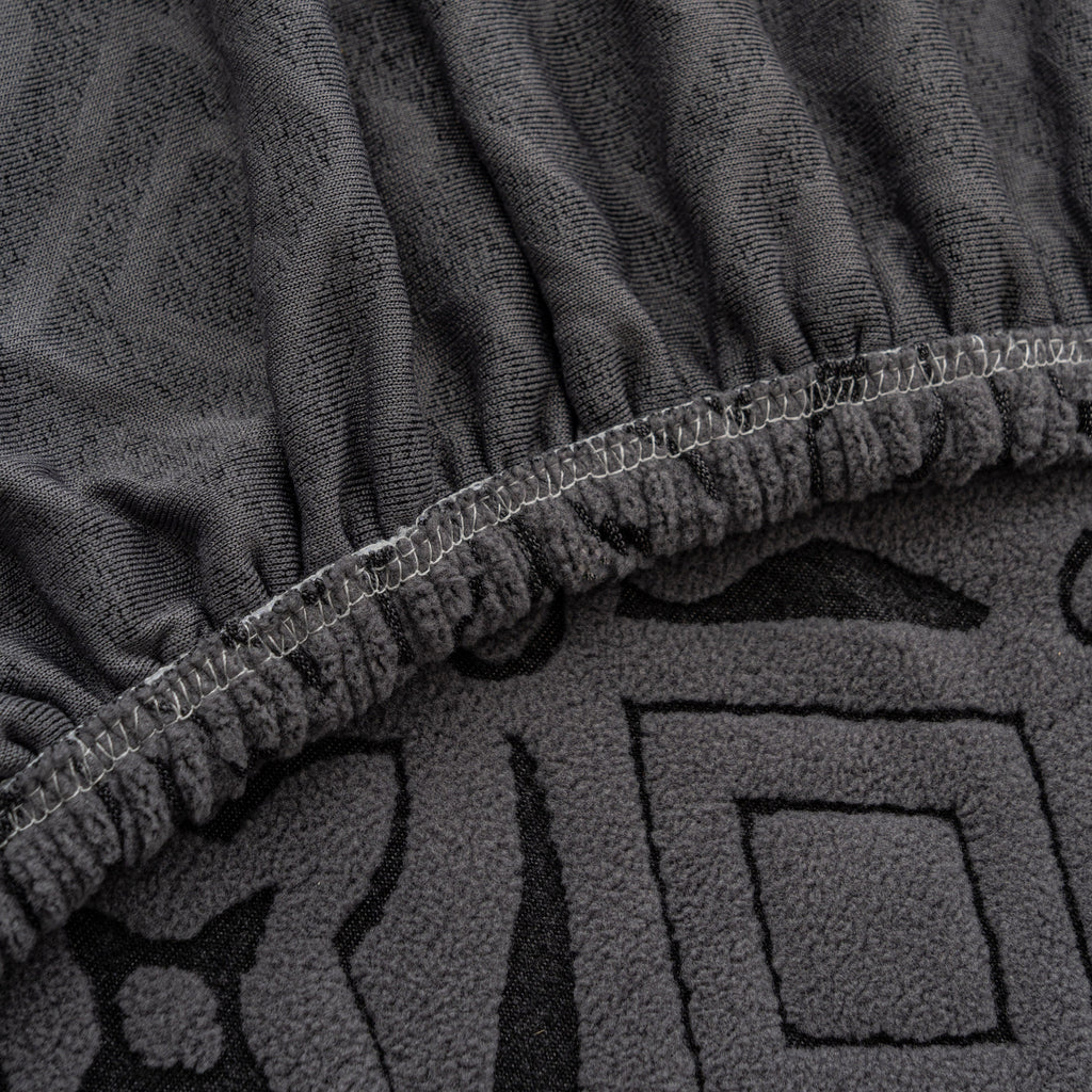3D Jacquard Geometric Sofa Cover, High Stretch Soft Polar Fleece Slipcover for Couch