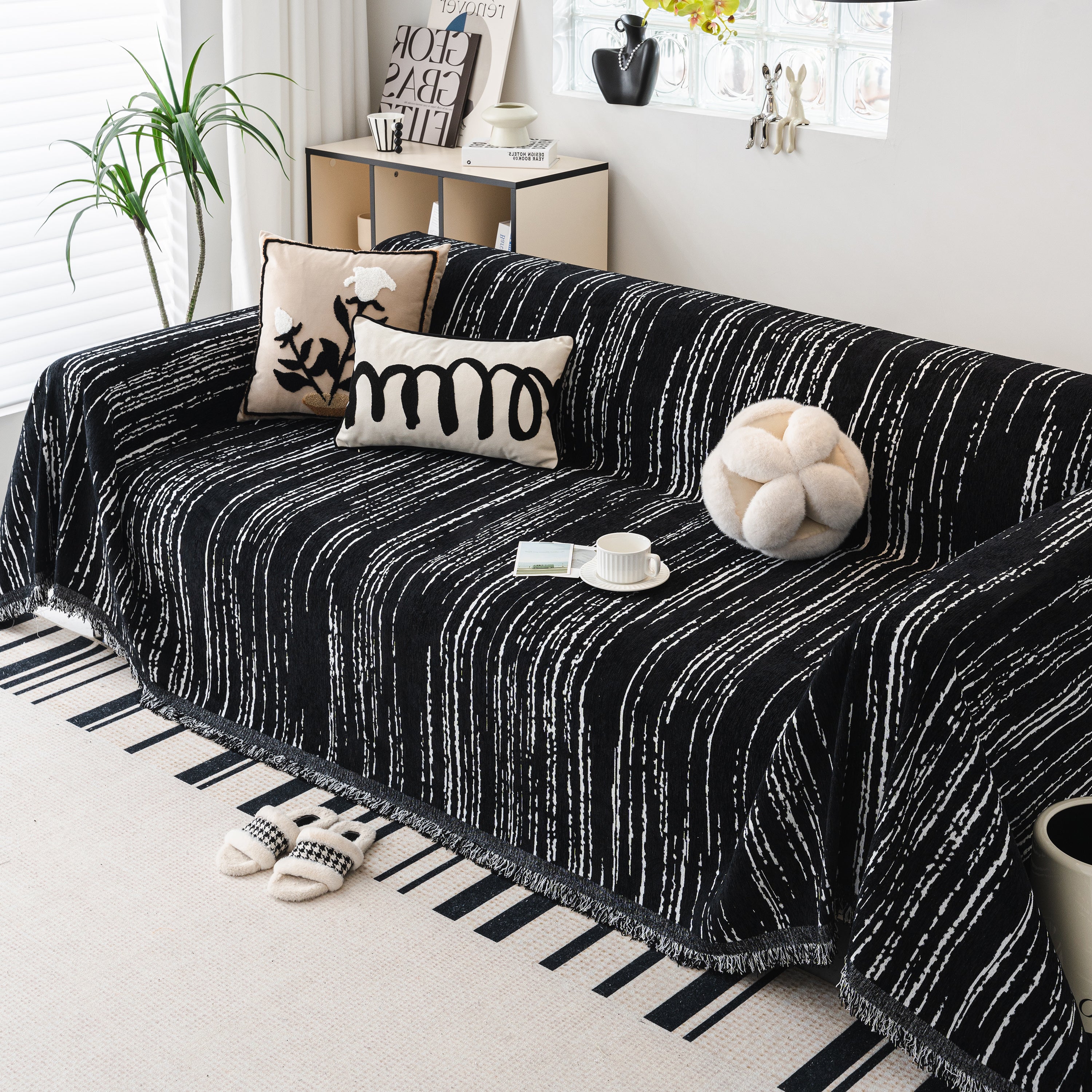 Slip Covers for Sofas, Sofa Throw Cover Soft Chenille Sofa Bed Cover, L Shaped Sectional Couch Covers